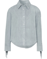 Veste-chemise bleu clair