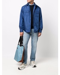 Veste-chemise bleu marine Aspesi