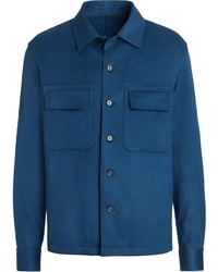 Veste-chemise bleu marine Ermenegildo Zegna