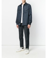 Veste-chemise bleu marine Aspesi