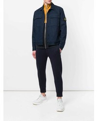 Veste-chemise bleu marine Stone Island