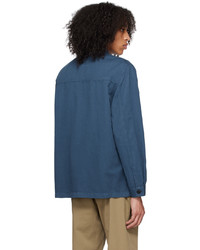 Veste-chemise bleue Sunspel