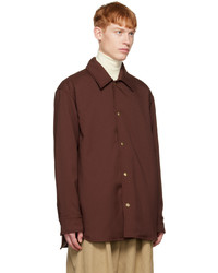 Veste-chemise bordeaux Jil Sander