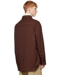 Veste-chemise bordeaux Jil Sander