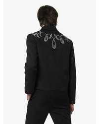 Veste-chemise brodée noire Saint Laurent