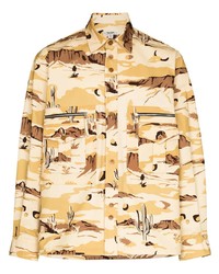 Veste-chemise camouflage beige Phipps