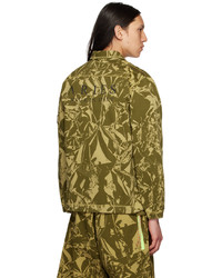 Veste-chemise camouflage moutarde Aries