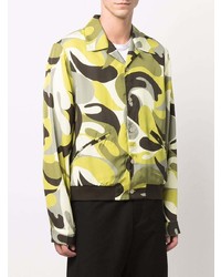 Veste-chemise camouflage olive Marni