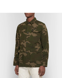 Veste-chemise camouflage olive Officine Generale