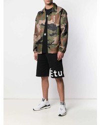 Veste-chemise camouflage olive Études