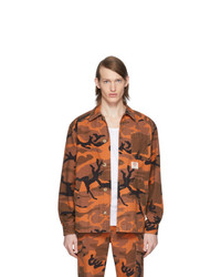 Veste-chemise camouflage orange McQ Alexander McQueen