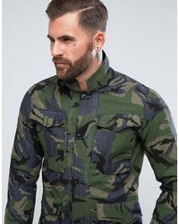 Veste-chemise camouflage vert foncé G Star