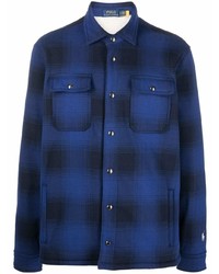 Veste-chemise écossaise bleu marine Polo Ralph Lauren