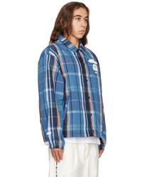 Veste-chemise écossaise bleue AAPE BY A BATHING APE