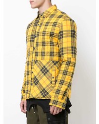 Veste-chemise écossaise jaune Mostly Heard Rarely Seen