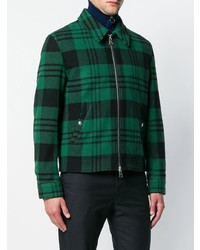 Veste-chemise écossaise vert foncé AMI Alexandre Mattiussi