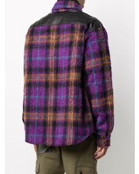Veste-chemise écossaise violette DUOltd