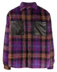 Veste-chemise écossaise violette DUOltd