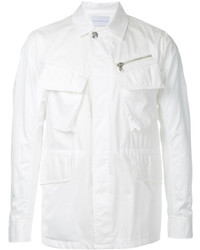 Veste-chemise en coton blanche