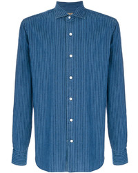 Veste-chemise en coton bleue