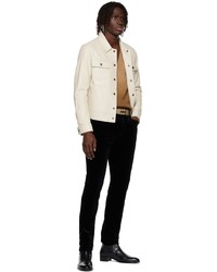 Veste-chemise en cuir blanche Tom Ford