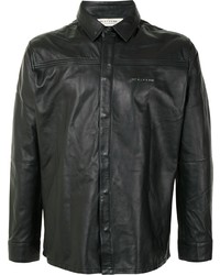 Veste-chemise en cuir noire 1017 Alyx 9Sm