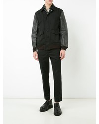 Veste-chemise en cuir noire Junya Watanabe