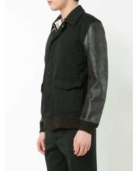 Veste-chemise en cuir noire Junya Watanabe
