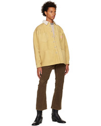 Veste-chemise en daim jaune Acne Studios