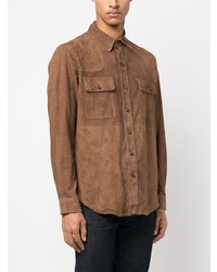 Veste-chemise en daim marron Polo Ralph Lauren