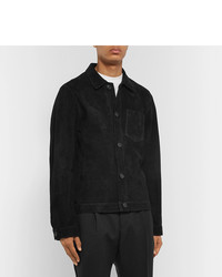 Veste-chemise en daim noire Ami