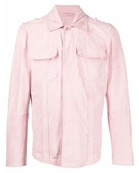 Veste-chemise en daim rose Desa Collection