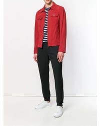 Veste-chemise en daim rouge Desa 1972