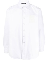 Veste-chemise en denim blanche Raf Simons