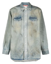 Veste-chemise en denim bleu clair Acne Studios