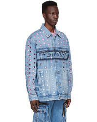 Veste-chemise en denim bleu clair We11done