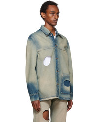 Veste-chemise en denim bleu clair Off-White