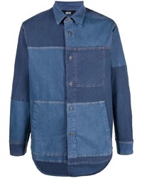 Veste-chemise en denim bleu marine Diesel