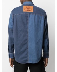 Veste-chemise en denim bleu marine Diesel