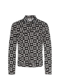 Veste-chemise en denim imprimée noire Dolce & Gabbana