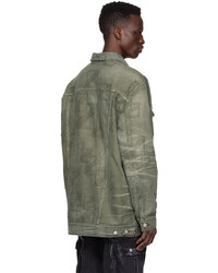 Veste-chemise en denim imprimée olive We11done