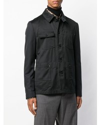Veste-chemise en denim noire Lanvin