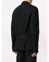 Veste-chemise en denim noire Saint Laurent