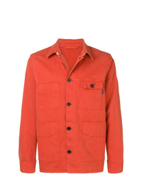Veste-chemise en denim orange