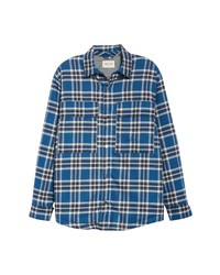 Veste-chemise en flanelle bleue