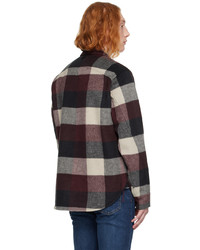 Veste-chemise en laine à carreaux marron rag & bone