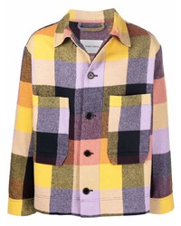 Veste-chemise en laine à carreaux multicolore Henrik Vibskov