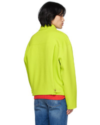 Veste-chemise en laine chartreuse Acne Studios
