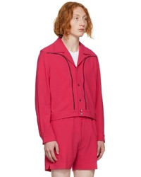 Veste-chemise en laine fuchsia Second/Layer