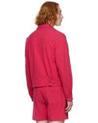 Veste-chemise en laine fuchsia Second/Layer